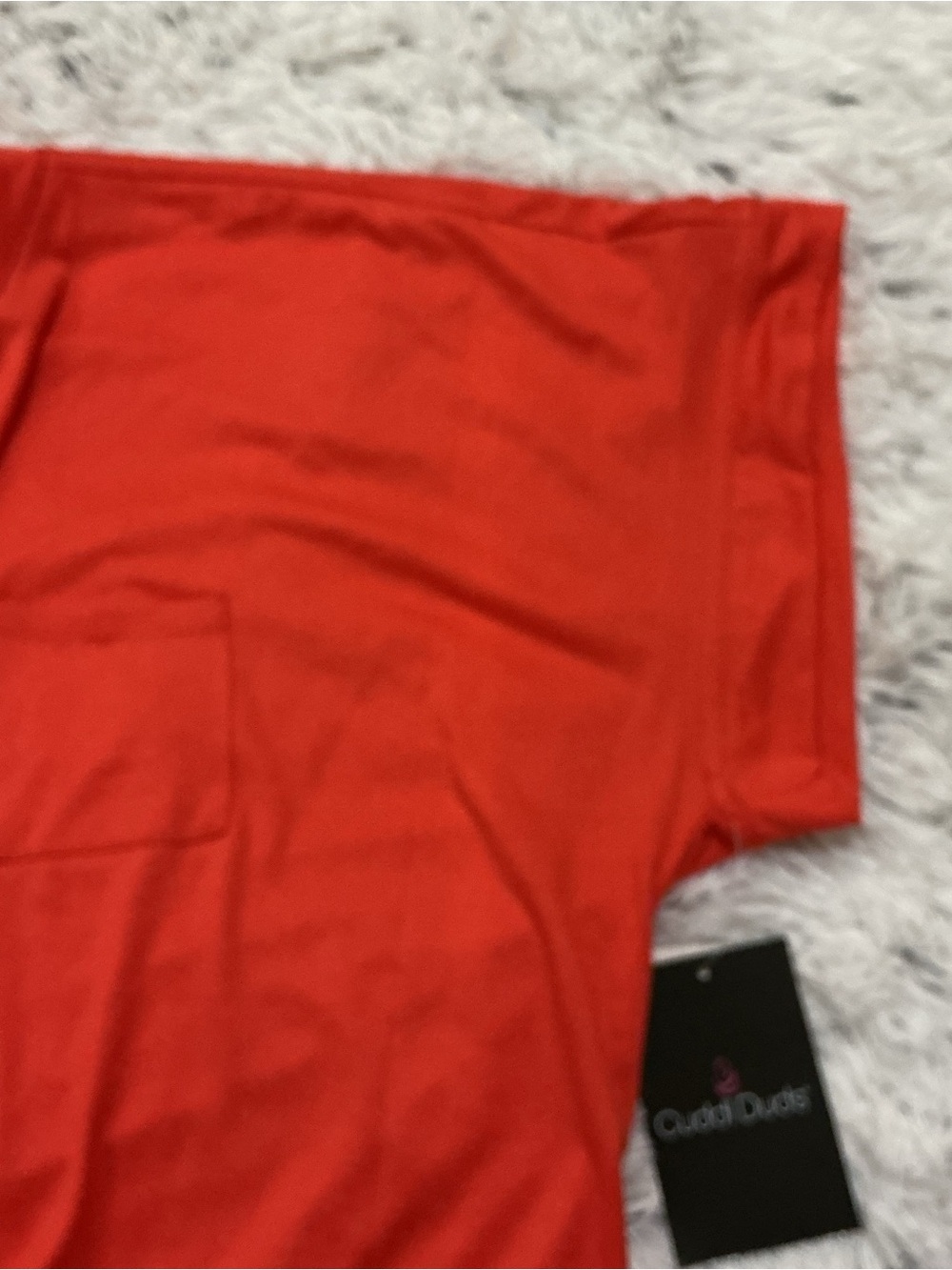 Cuddl Duds 2X Plus Size Lounge Set Coral Tie Dye Shorts Top & Matching Headband - Picture 10 of 14